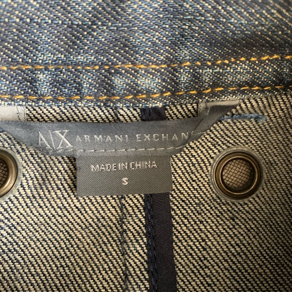 Armani Exchange Moto Jean Jacket Size S - Picture 3 of 5